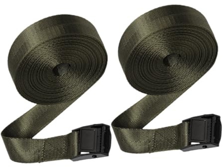 NIYANGLE Sangle Pour Appareil Photo D'Extérieur Sangle De Fixation 2 m Avec Boucles Réglables 2 Rouleaux Pour Camping Randonnée Voyage Usage Quotidien Et Rangement Maison