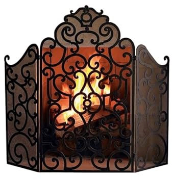 Funkenschutz/Funkenschutzgitter Europäischen Stil, Mode, Eisen, Hause, Kamin, Bildschirm, Falten, Dekoration, Hohl, Geschnitzt, Feuerfest, Zaun, Zubehör Kaminfunkenschutzgitter