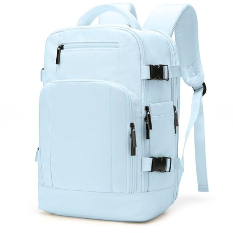 ZHXX Handgepäck Rucksack 24L mit 14 Zoll Laptopfach (40x28x20cm, Blau) | Leichter Kabinenrucksack mit Anti-Diebstahl-Fach.Perfekt für Flugreisen,Handgepäck unter dem Sitz,Unisex.