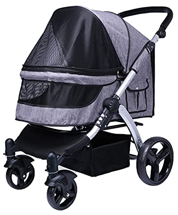 Haustier-Buggys für große Hunde, Haustier-Ausrüstung, Reise-Buggy, Tragetasche, Katzen-Buggy, Kinderwagen, Haustier-Buggy für Hunde und Katzen, atmungsaktives Oxford-Gewebe, Aluminiumlegierung (dunk