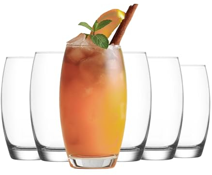 NORDIC SCHILLER Juego de 6 vasos de cristal, vasos de cóctel de 510 ml, vasos de agua, vasos de ginebra