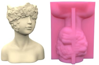 Moldes de silicona para jarrones de flores, moldes de hormigón, figura humana artística, moldes de silicona para macetas, adornos para jarrón
