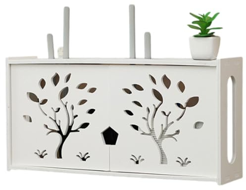 Serenitison Cajas de Almacenamiento WiFi,Esconder Router Router Armario,Cajas Router Pared,Estante de Almacenamiento WiFi,Estantes Flotantes,Estante para Colgar en la Pared Cables Ocultar