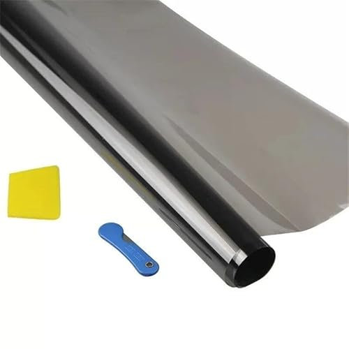 TöNungsfolie Auto Autofenster-Tönungsfolie, 300 x 50 cm, Folien, Tönungsrolle, Schattierungen, Hitzereduzierung, Blockschatten, Verdunkelungsspiegel Scheiben TöNungsfolie Auto(35 Percent Clear)