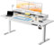 GTPLAYER Höhenverstellbarer Schreibtisch Elektrischer, 120x60cm Schreibtisch Schubladen und Monitorständer, Ideal für Büro und Spiele,Weiß