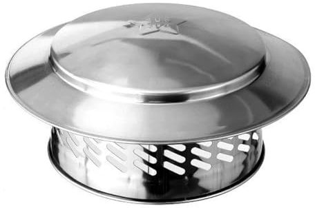 Generico Comignolo Antipioggia Tappo, 80-200 mm Tetto Antipioggia per Tetto in Acciaio Inossidabile 304, Griglia Ventilazione, Copertura per Camino, Cappa di sfiato, Cappucci per Camino(200mm)