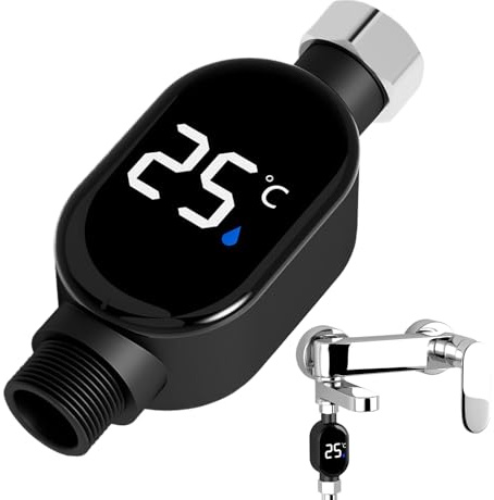 Duschthermometer digital, Duschwasserthermometer - LCD -Display -Duschtemperaturanzeige | Messgerät für Familienkonsumenten ältere Frauen Männer Männer