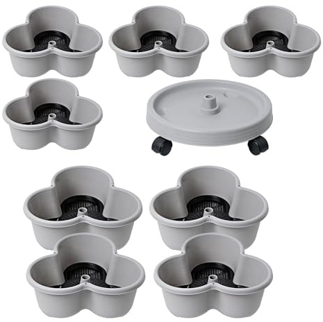 Générique Vertikale Gartenpflanze, 4 Ebenen, Erdbeer-Turm, platzsparendes Wasserdesign, Mobile Rolling inklusive Drip Tray für einfache Wartung, 30 x 14 cm