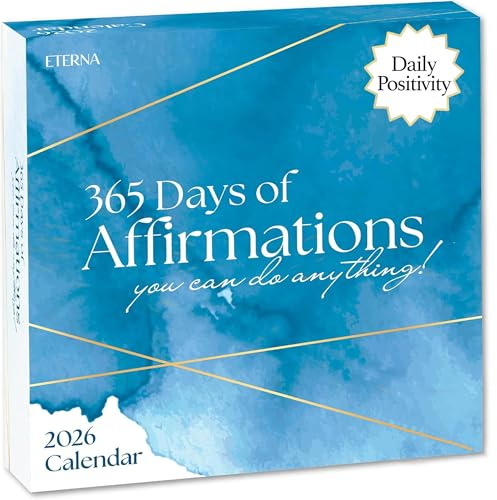 2026 Positive Affirmations Daily Desktop Calendar | 365 Days Of Affirmations To Motivate, Inspire, and Calm. Positive Self Care Daily Ritual To Nourish The Soul. Daily Rip Off Calendar To Encourage Positivity