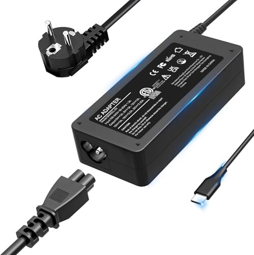 YBXYJQT Chargeur USB C 45W Compatible avec HP Chromebook X360 14 14-ca051wm,14-ca052wm,14-ca091wm,ca061dx,14-ca0061dx,14-ca060nr,ca020nr,ca043cl Adaptateur Ordinateur Type-C Câble d'alimentation
