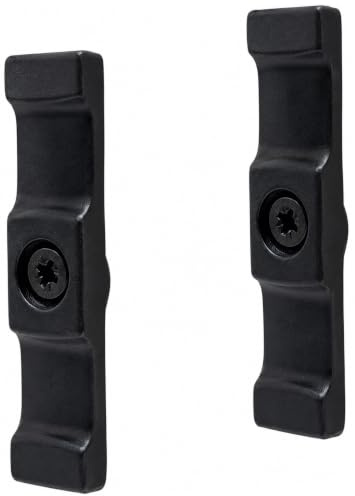 63mm (2.5 Inch) Black Turn Buttons with Screws - Pack of 2 | Durable metal thumb catches for shed doors, gates, rabbit hutches and cabinets