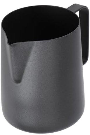 Alipis Pichet à Lait Inox 350 Ml en Acier 304 Bec Verseur Antiadhésif pour Mousseur à Lait Barista, Café Cappuccino Espresso, Usage Maison et Professionnel, Ustensile Latte Art