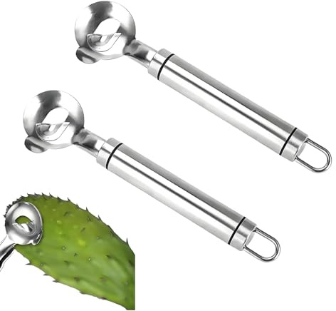 Pelador de verduras Cactus Cuchara, Pelador Nopal Manual de Acero Inoxidable, Utensilio de Cocina para Limpieza Corte y Preparación de Platos Mexicanos