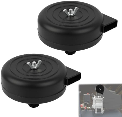 2 Pezzi Filtro di Aspirazione per Compressore d’Aria con Silenziatore - Filettatura Maschio 3/8PT, Accessori per Compressori d’Aria, Riduzione del Rumore Efficace e Durature，ricambi compressore aria