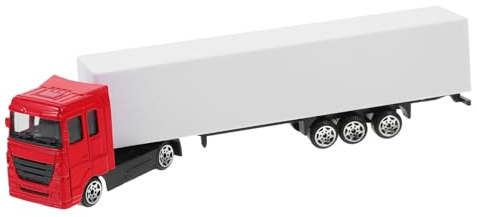 SUPVOX Alloy Mini Container Truck for Red Container Truck Model for Boys to Enhance Knowledge and Sandbox Decoration