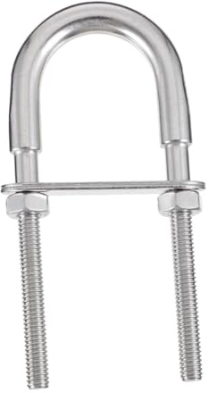 Zerodeko perno en u tornillos de perno en forma de u automotor en u resistentes al desgaste doble abrazadera en forma de u tornillo del coche Acero inoxidable Plata