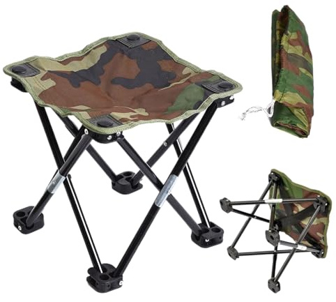 Sgabello pieghevole – Sedia da esterno antiscivolo | Sgabello pieghevole ergonomico per alpinismo, viaggi, picnic, spiaggia, giardino, campeggio all'aperto