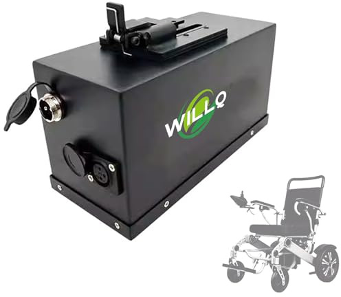 WILLQ Batería Repuesto extraíble Iones Litio para Silla de Ruedas eléctrica de 24V 10Ah 15Ah 18Ah 20Ah 25Ah 30Ah para Kit de reacondicionamiento de Scooters de Movilidad,24v20ah