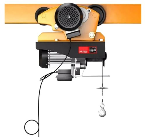 Montacargas eléctrico Mini grúa de elevación compacta monofásica del alzamiento eléctrico 220V doble de cadena móvil de 1 tonelada Polipasto Cabrestante Eléctrico(PA300-20M,220V)