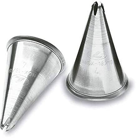 Lacor 68948 - Pack 6 Boquillas Rosa Acero Inoxidable 8cm - Menaje de Cocina | En acero inoxidable, para un uso práctico y profesional en cocina; ideal para cocina profesional y uso diario en casa