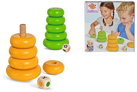Eichhorn 100072311 - Stapelspiel, 12-TLG., FSC 100% Zertifiziertes Buchenholz, Made in Germany
