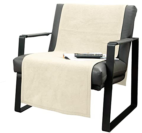 Erwin Müller Sesselschoner, Sofaläufer, Sofaschoner Natur Größe 50x200 cm - strapazierstark, weich, temparaturausgleichend (weitere Farben)