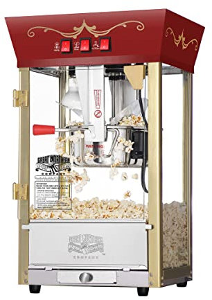 Great Northern Popcorn Matinee Máquina de palomitas de maíz, color rojo, 8 onzas, (469326PCG)