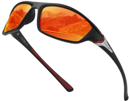 Perfectmiaoxuan Fahrradbrille Polarisierte Sonnenbrille Herren Damen, Vintage Elegant Brillengestell Klassisch, HD-Pilotobjektive,Golf Fahren Angeln Reisebrille Outdoor-Sportarten Mode Sonnenbrille