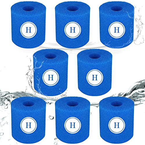 KGIHPC Filterschwamm typ A, Schaum Pool Filter, Filterschaum Schwimmbad Filter Schwamm Vorfilter Schaumstoff Patronenschwamm Waschbarer, Wiederverwendbar. (H 8 Stück)