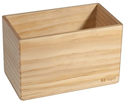 Sigel Magnetische Aufbewahrungsbox Pinienholz 13 x 8 cm | BA401, Praktische Aufbewahrung für Zubehör an Glas-Whiteboards und Glas-Magnettafeln
