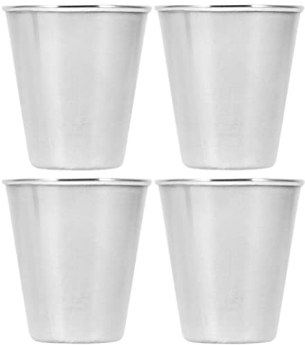 Operitacx Gobelet en Acier Inoxydable 70ml 4 Pièces Argenté, Fête Bière