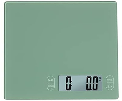 Eat Smart Eat Smart 11lb Food Kitchen Glass Scale, Green