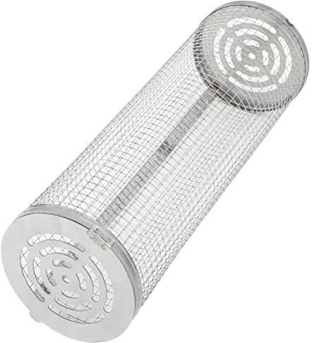Cestino per Arrostire Rotolante, Riutilizzabile Trasparente per Uso Alimentare Tubo per Rete da Barbecue in Acciaio Inossidabile Multiuso per Il Campeggio (12,2 Pollici)