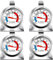 FEISIGE 4 Pack Refrigerator Freezer Thermometer - Large Dial Stainless Steel Thermometer with Hanging Hook and Stand, Classic Series for Accurate Temperature Monitoring