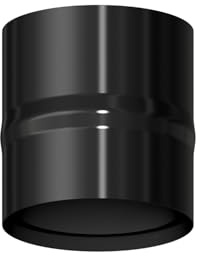 WOLFPACK LINEA PROFESIONAL Modulo Anticondensados Estufa Vitrificado Negro Ø 150 mm. Condensador Chimenea, Anticondensados Chimenea, Anticondensacion Tubos