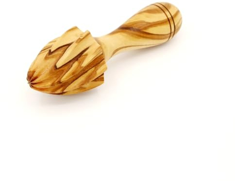 Presse-citron en bois d'olivier naturel 15 cm Fait main Presse à fruits
