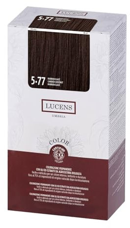 Lucens 5.77 Marron Glacé - Kit Colorazione Capelli Permanente Senza Ammoniaca Con Oli ed Estratti da Agricoltura Biologica