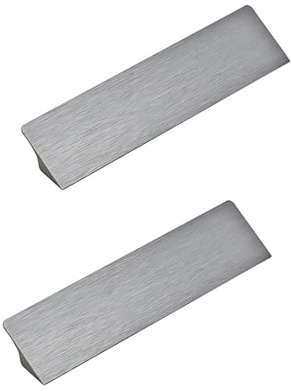 Ctyjia 2 Stück Schrankgriffe Grau, 96mm Lochabstand, Aluminiumlegierung, Modernes Design, Küchengriff Schrankgriffe Möbelgriffe