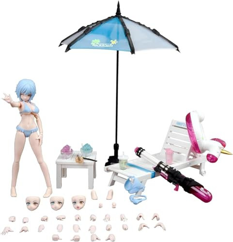 GWTCTOY Originallizenz 1:10 Plastikmodellbausätze für Actionfiguren, Forest's Summer Vivienne Hayha, Mecha Girl, abnehmbare 14,9 cm große Anime-Sammelfiguren-Bausätze