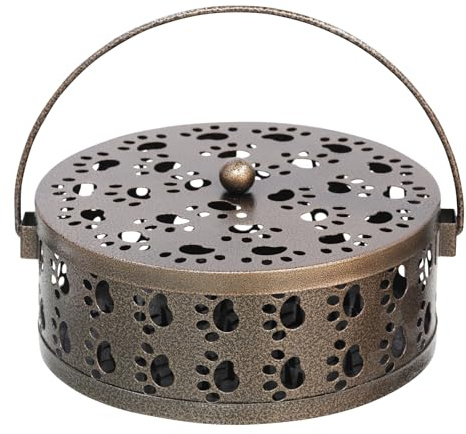Porta Incienso Antimosquitos, Portable Mosquito Coil Holder, Mosquito Coil Holder Espiral, Quemador Incienso Caja,Soporte Incienso Metal