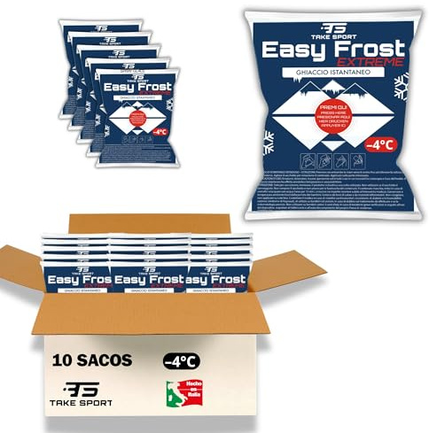 TS Take Sport® Pack de Froid Instantané Extreme 10 Pièces – Compresses Froides Jetables pour Athlètes Professionnels Sport Récupération Douleur Entorse Glace Carbonique Premiers Secours