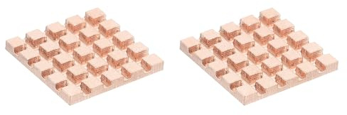 PATIKIL 2 Pcs Dissipatore Di Rame 20x20x2mm Dissipatore Di Calore Radiatore | Per computer a scheda singola Chip CPU Power Transistor FET IC Amplificatore Di Potenza