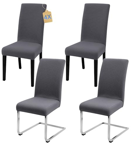 SUKAIKEQA Stuhlhussen 4 Stück Stretch Stuhlbezug für Esszimmerstühle