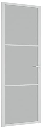 Porta Interna 76x201,5 cm Bianco Opaco Vetro e Alluminio, Articoli di ferramenta, Materiali da Costruzione, Porte, Porte di casa Bianco