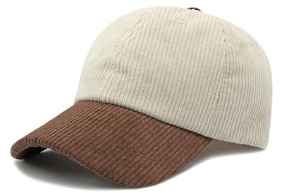 YAMEE Cappello da Baseball in Velluto a Coste per Donna,Berretto Uomo Regolabile,Cappellino Uomo con Visiera per Autunno Inverno,Cappello Sportivo per attività all'Aperto