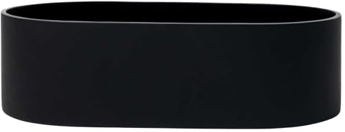 VIVANNO Pflanzschale Fiberglas Anthrazit 35x20x10 cm – Ovale Dekoschale Wetterfest Minimalistisches Design Balkon Terrasse Fensterbank Innen Außen