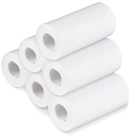 Generic Papel con Impresión Térmica, Papel de Impresión Transparente Premium de 56mm para Impresora de Etiquetas, Cámara para Niños, Paquete de 6 Rollos para Cámara de Instantánea (6 rollos)
