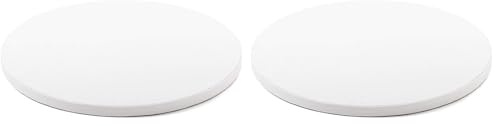 Decora, 0931379 Sottotorta Rigido Tondo, Colore Bianco, in Cartone a Doppia Parete ricoperta di Alluminio, Resistente e Robusto, Ideale per Presentare le Torte, ø 28 x h 1,2 cm (Confezione da 2)