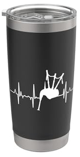 Cornamuse Battito cardiaco Cornamuse ECG Bicchiere termico in acciaio inox doppia parete