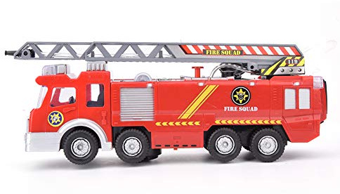 HUSHUI Feuerwehrauto, Spielzeug, Langlebig, Robust, Exquisite Verarbeitung, Musik für, Kunststoff (Jupiter-Feuerwehrauto (385G))